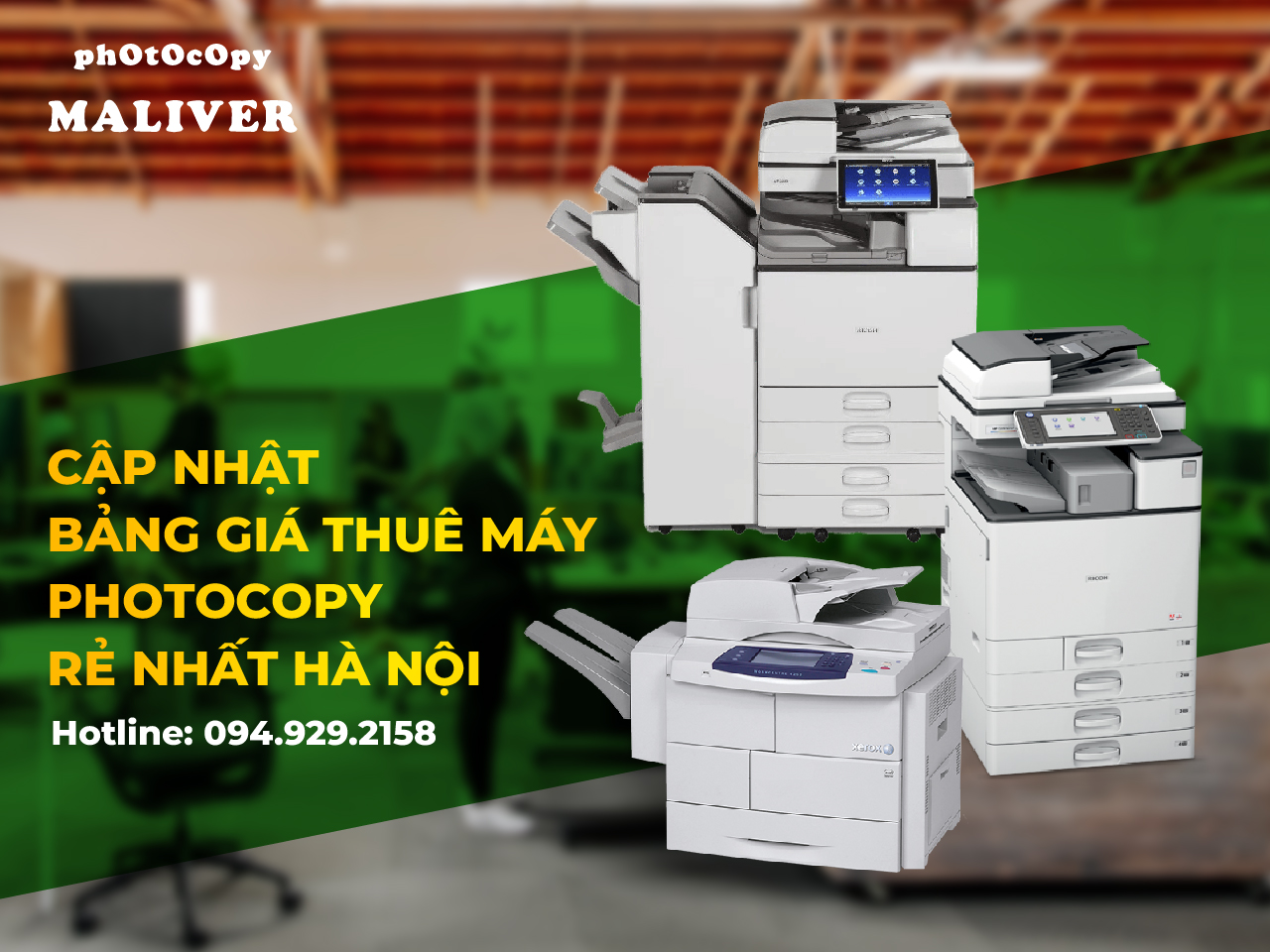 Cập nhật bảng giá thuê máy photocopy rẻ nhất Hà Nội