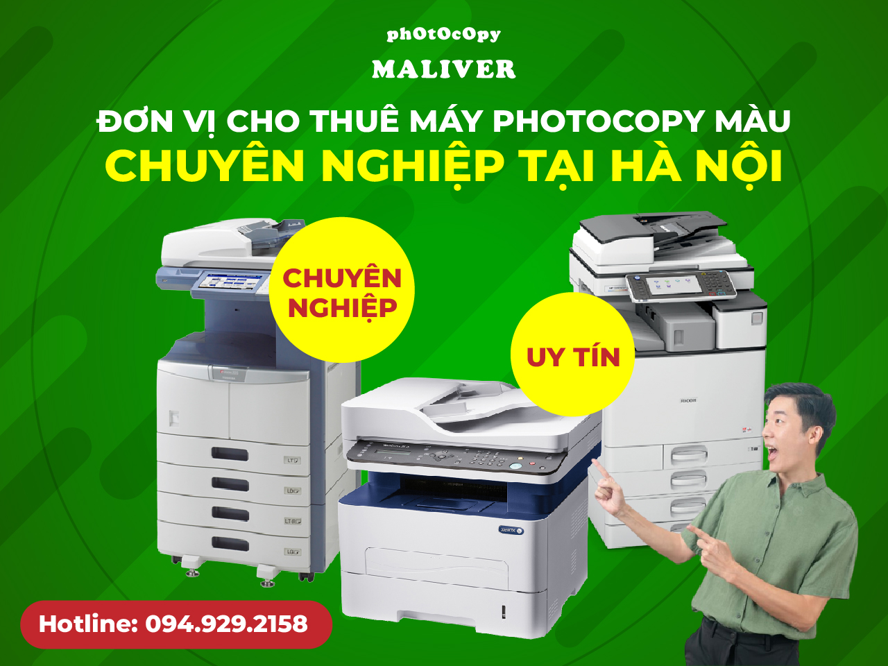 Đơn vị cho thuê máy photocopy màu chuyên nghiệp tại Hà Nội