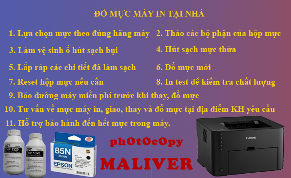 đổ mực máy in tại nhà