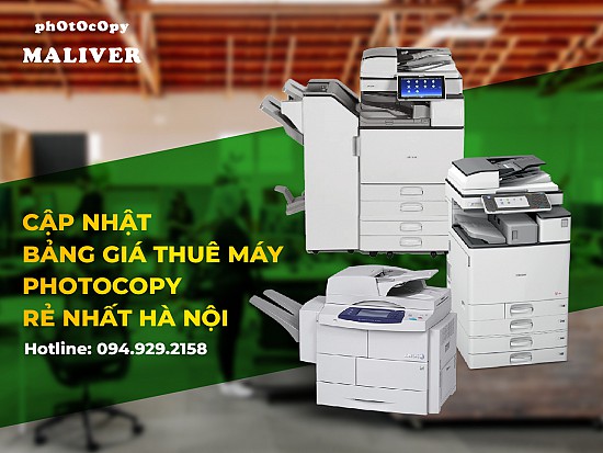 Cập nhật bảng giá thuê máy photocopy rẻ nhất Hà Nội