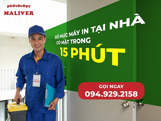 Đổ mực máy in tại nhà | Có mặt trong 15 phút